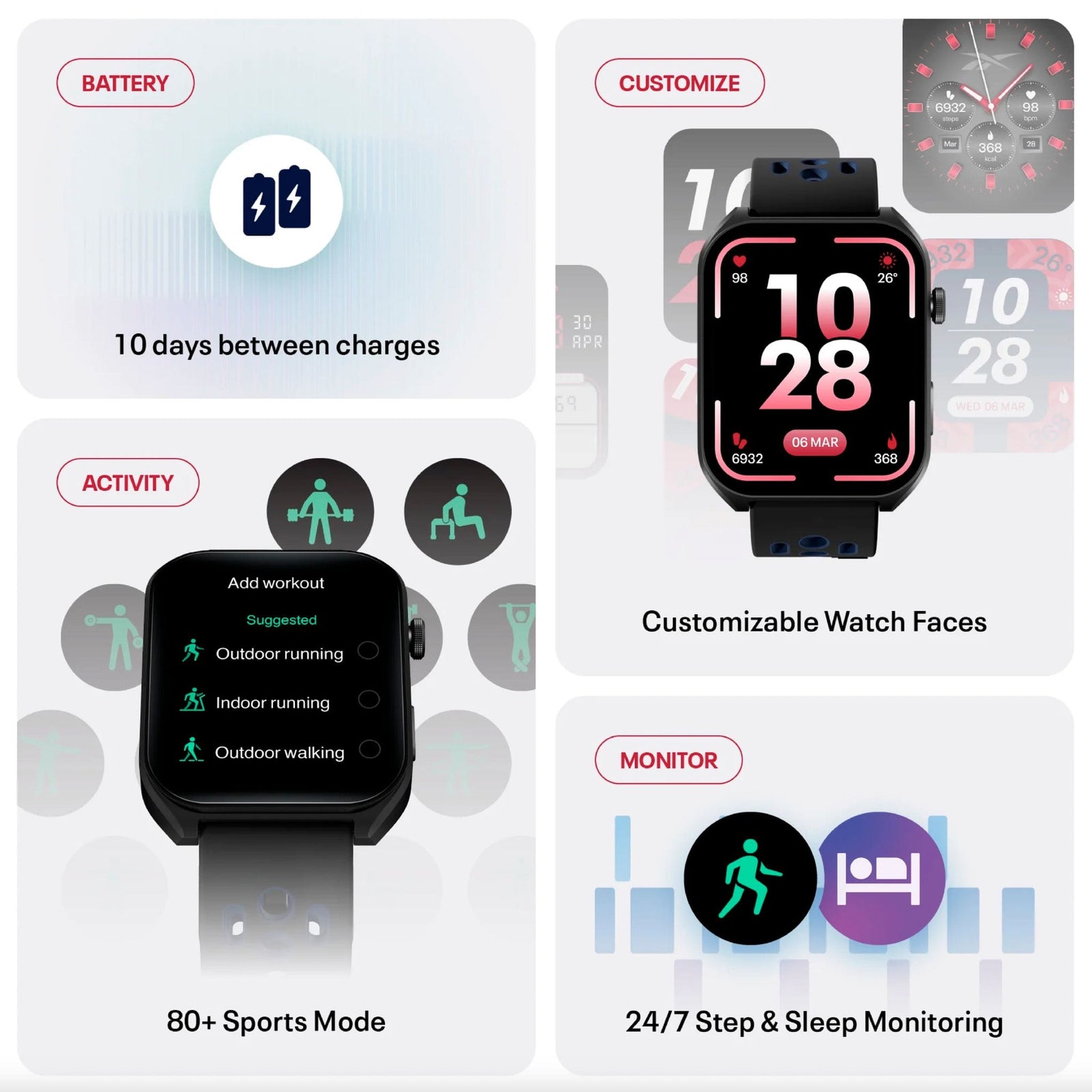 REEBOK ICON SMARTWATCH BLACK