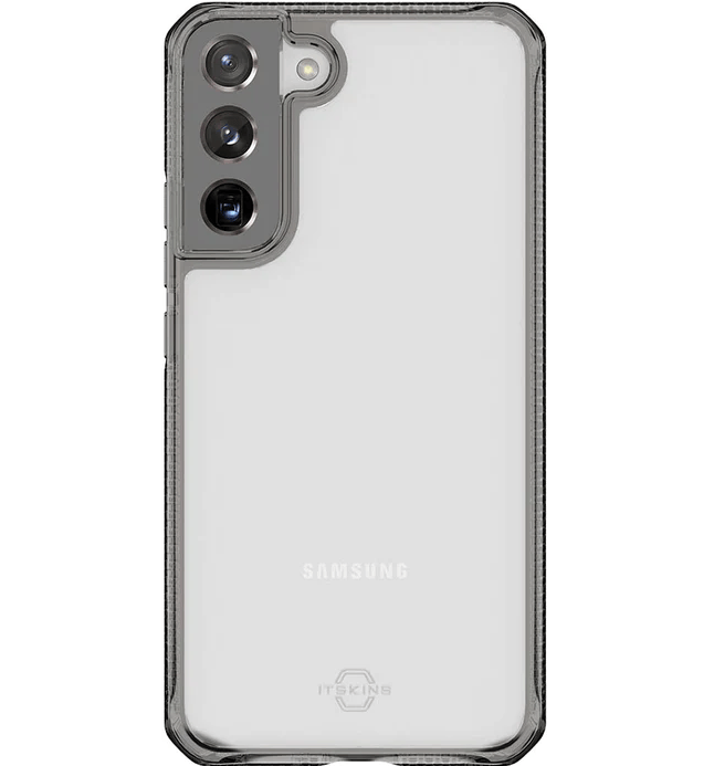 Case ITSKINS Hybrid Clear transparente con borde negro para Galaxy S22 Plus