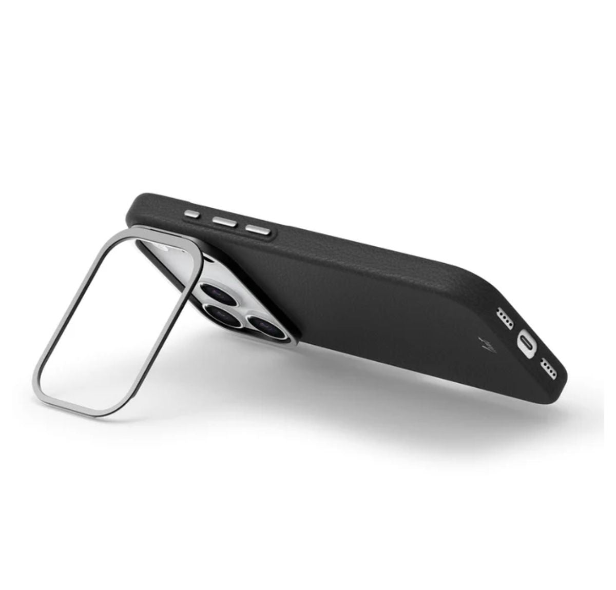 Case LAUT LUXEDGE para iPhone 17 con diseño premium en cuero sintético, compatibilidad MagSafe y soporte oculto integrado.
