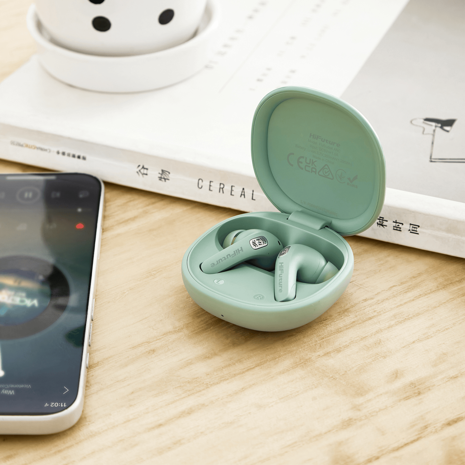 HIFUTURE FLYBUDS4 ANC TRUE WIRELESS MATCHA