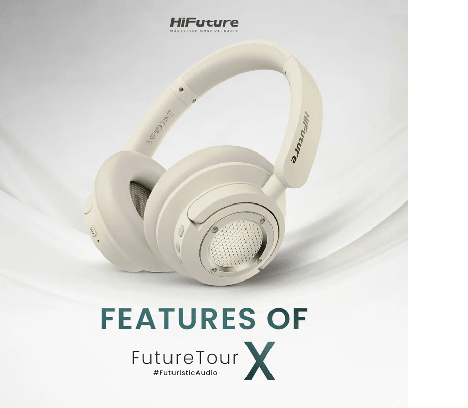HIFUTURE FUTURETOUR X HYBRID ANC WIRELESS CHAMPAGNE GOLD