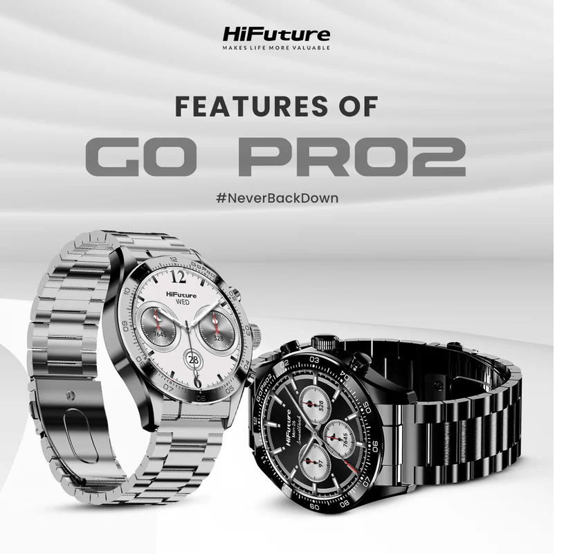 HIFUTURE GO PRO2 STAINLESS STEEL SMARTWATCH SILVER