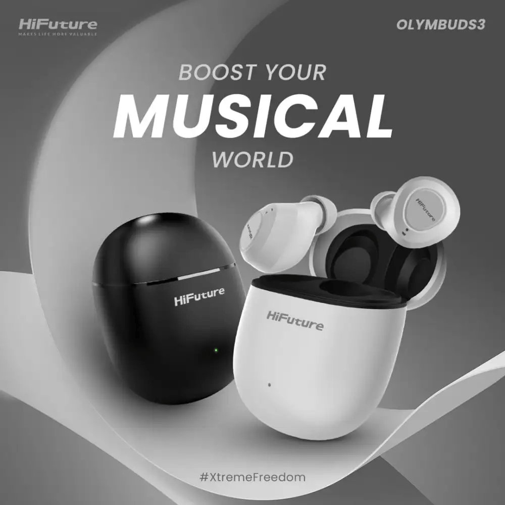 HIFUTURE OLYMBUDS3 TRUE WIRELESS AUDIFONO BLANCO