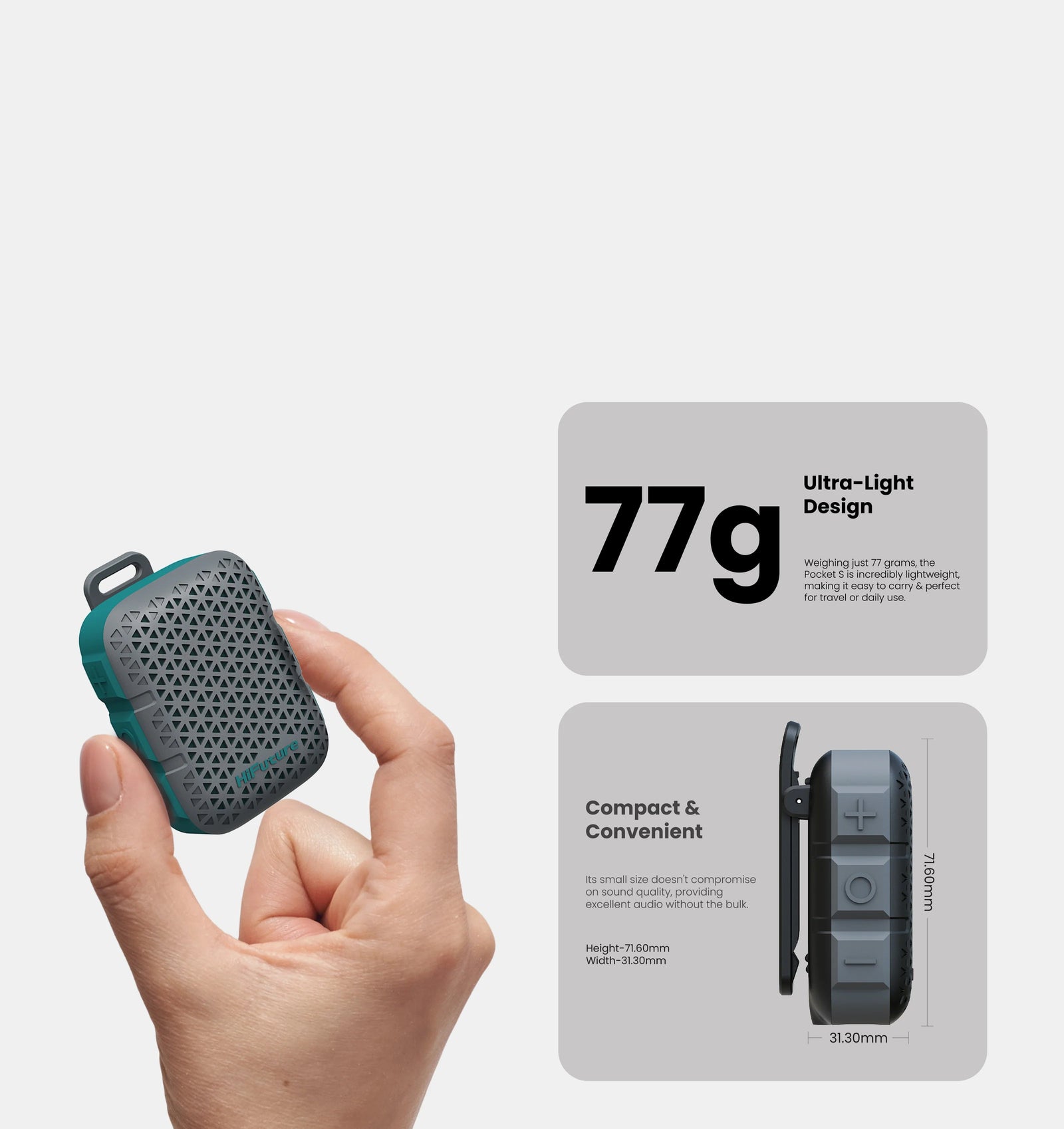 HIFUTURE POCKET S MINI BOCINA 5W GRIS