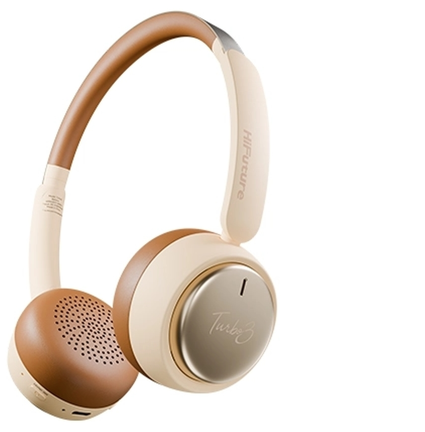 HIFUTURE TURBO3 ON-EAR ANC WIRELESS LATTE