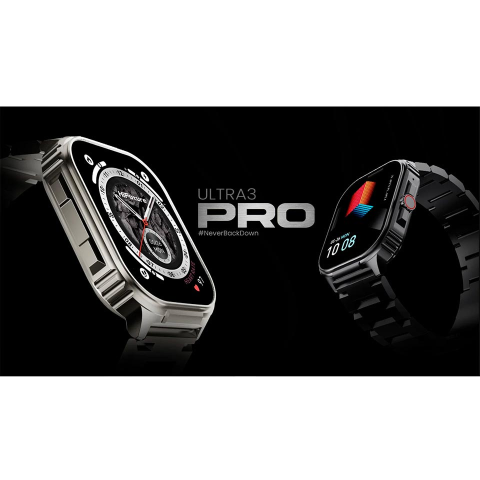 HIFUTURE ULTRA3 PRO STAINLESS STEEL SMARTWATCH NEGRO