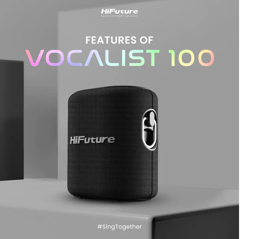HIFUTURE VOCALIST 100 BOCINA CON MICROFONO BLUETOOTH NEGRO
