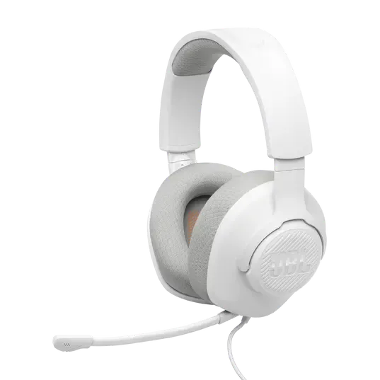 Audífonos gaming JBL Quantum 100 M2 blanco con micrófono flip-to-mute