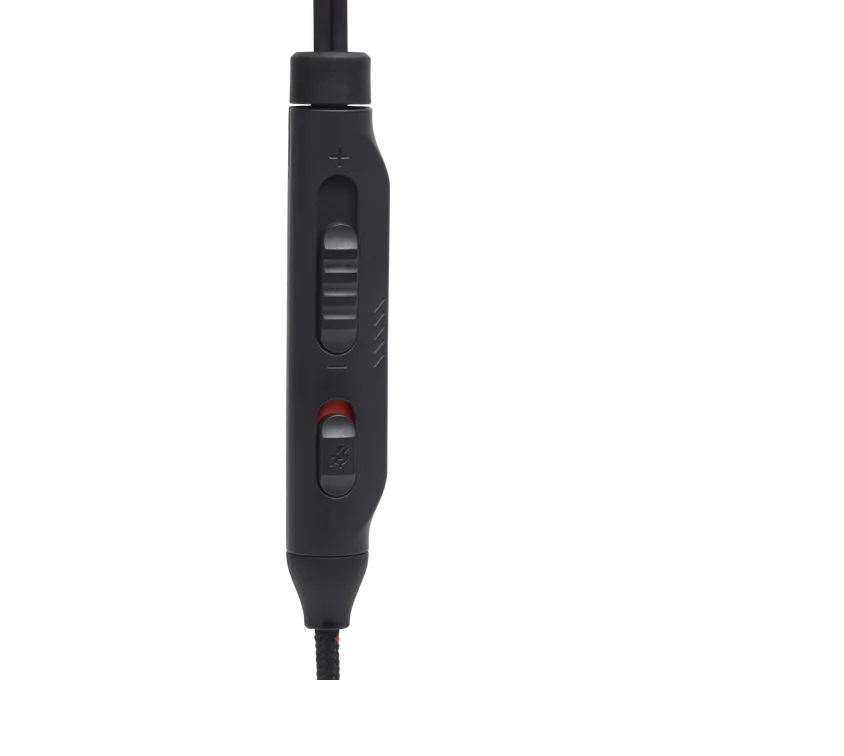 JBL Quantum 50C negro – detalle de control de volumen en el cable