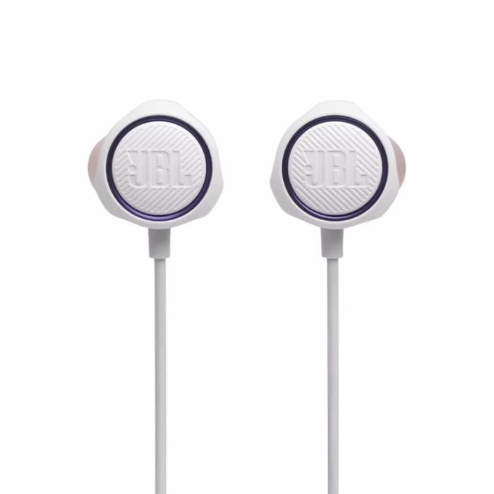JBL Quantum 50C blanco – drivers 40mm y micrófono flip-to-mute