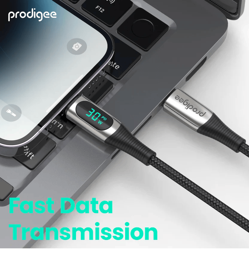 Cable Prodigee Digital USB-C Lightning pantalla LED Guatemala