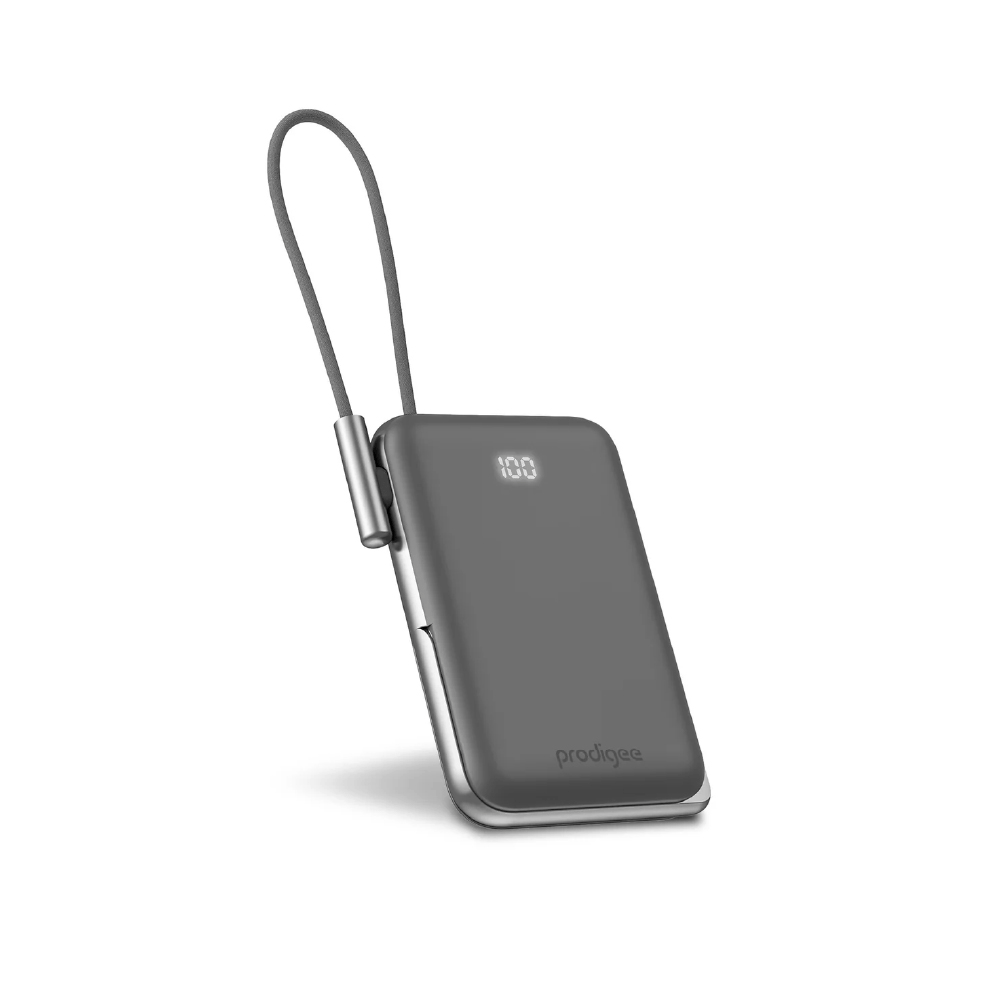 Power bank Prodigee MagPower To-Go 10,000 mAh metallic con soporte integrado