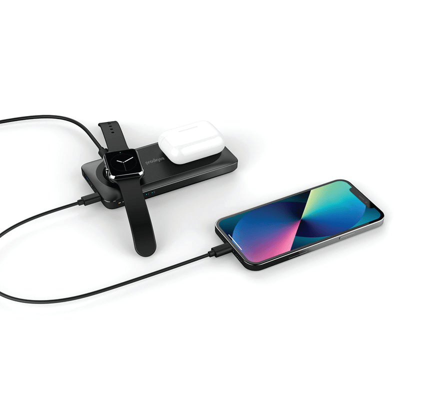 Power bank Prodigee MagPower To-Go + Watch con soporte integrado para iPhone
