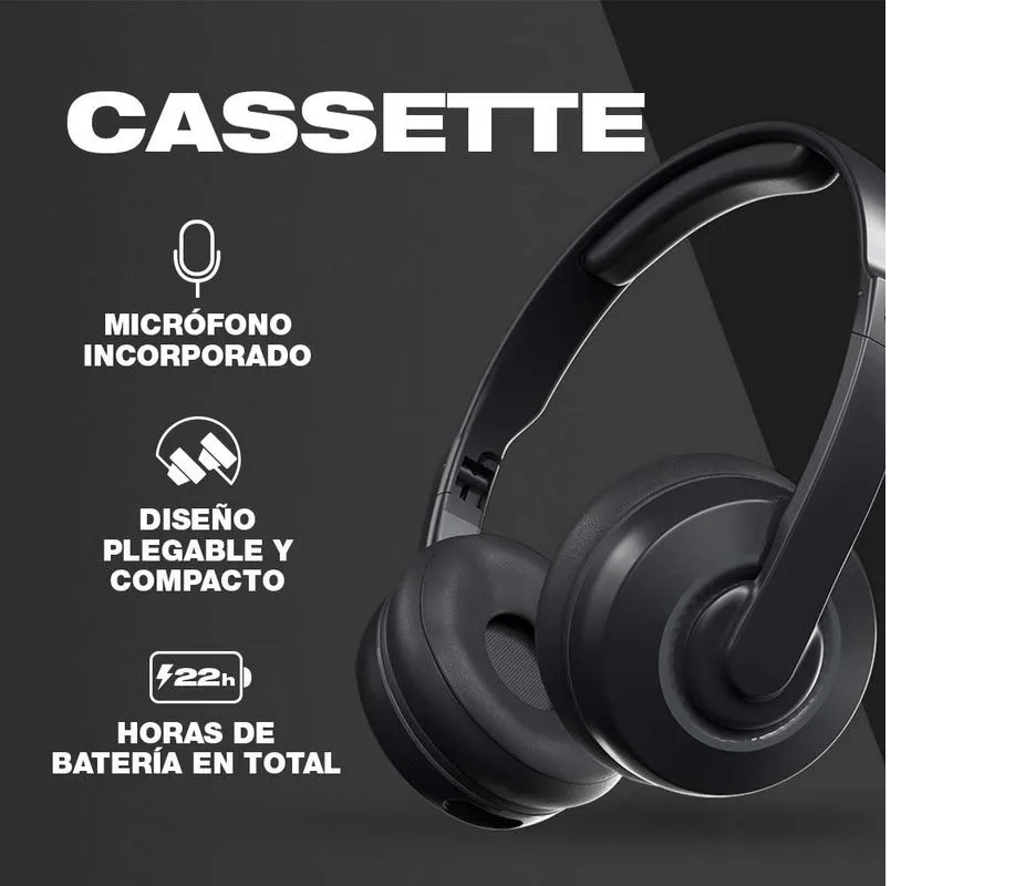 Skullcandy Cassette Audífono Diadema Bluetooth Negro Guatemala