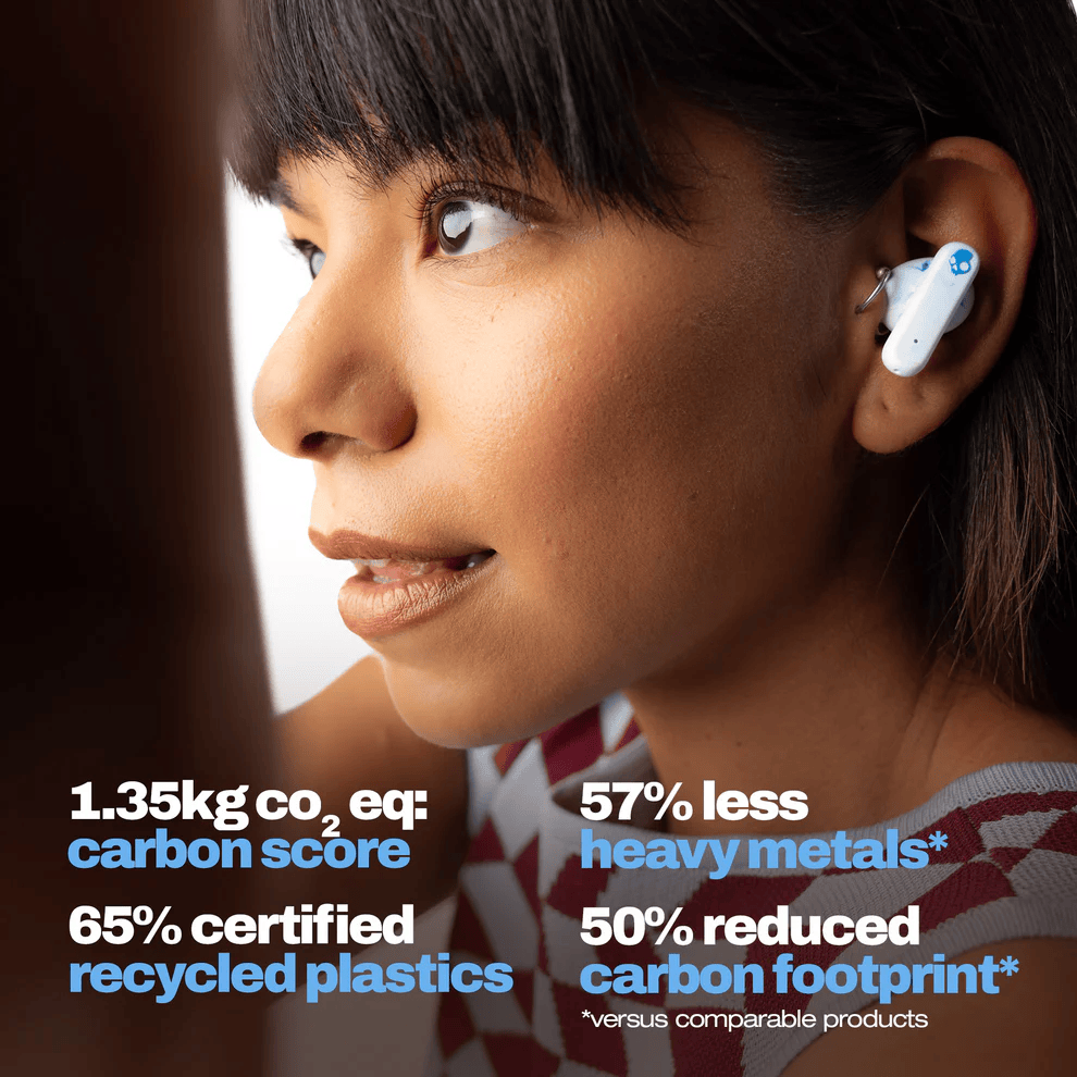 SKULLCANDY ECOBUDS TRUE WIRELESS GLACIER