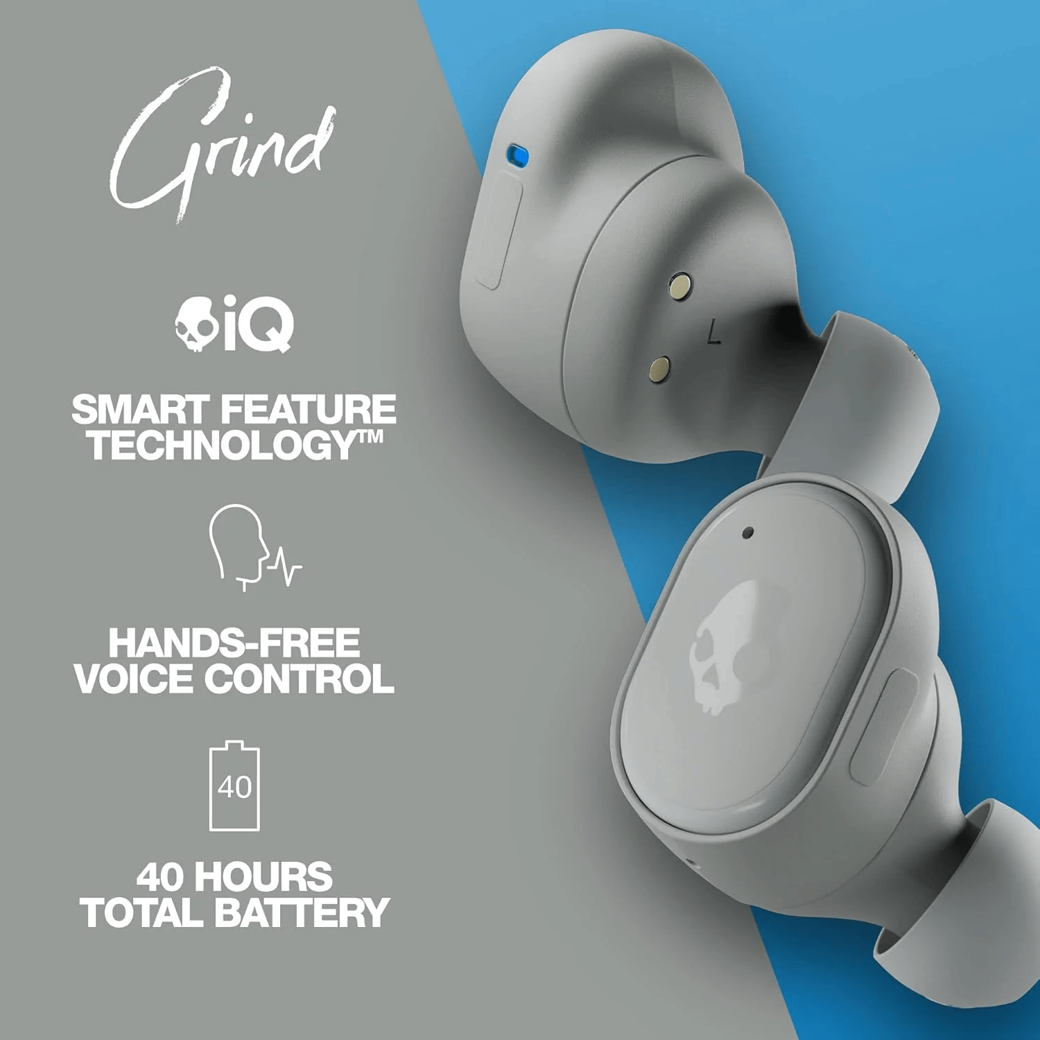 SKULLCANDY GRIND TRUE WIRELESS IN-EAR LIGHT GREY/BLUE