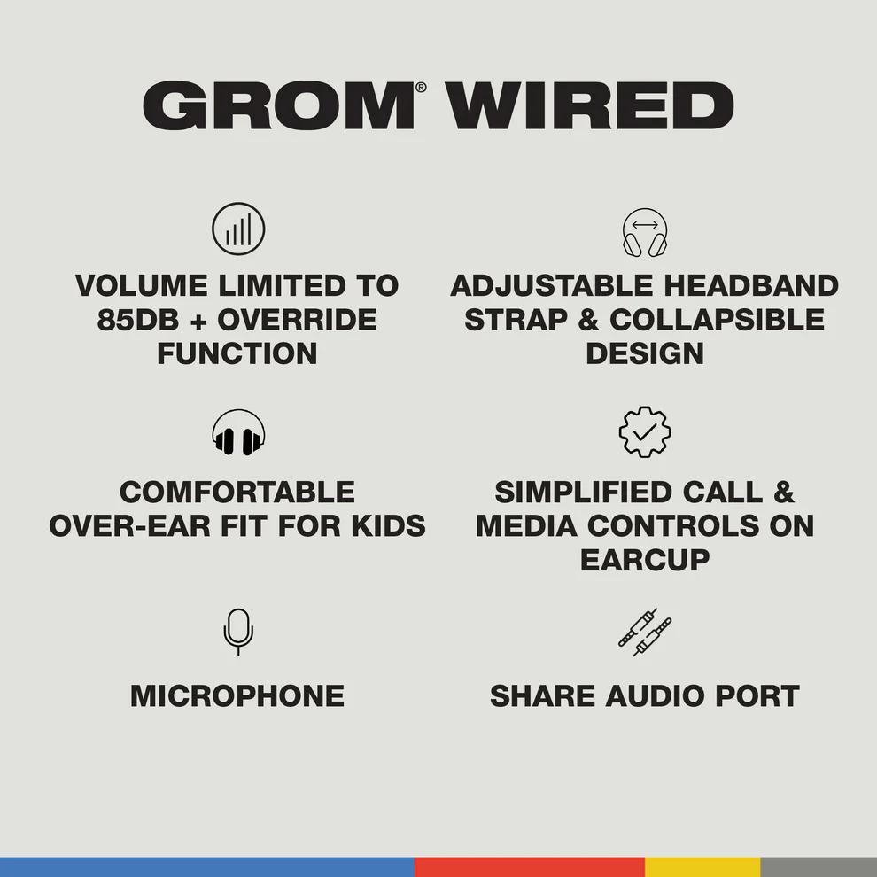 SKULLCANDY GROM KIDS CON CABLE BONE SEAFOAM