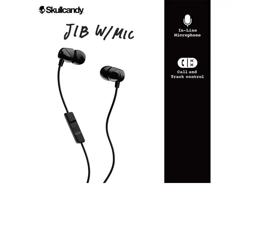 SKULLCANDY JIB AUDIFONO CON MICROFONO NEGRO