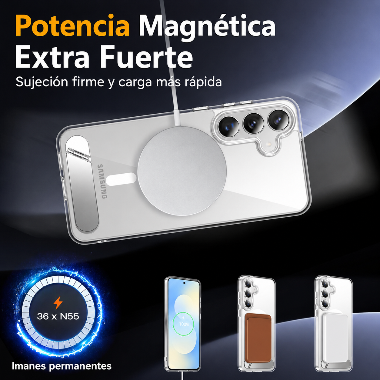 Spidercase Funda Magnética para Samsung Galaxy S25 FE