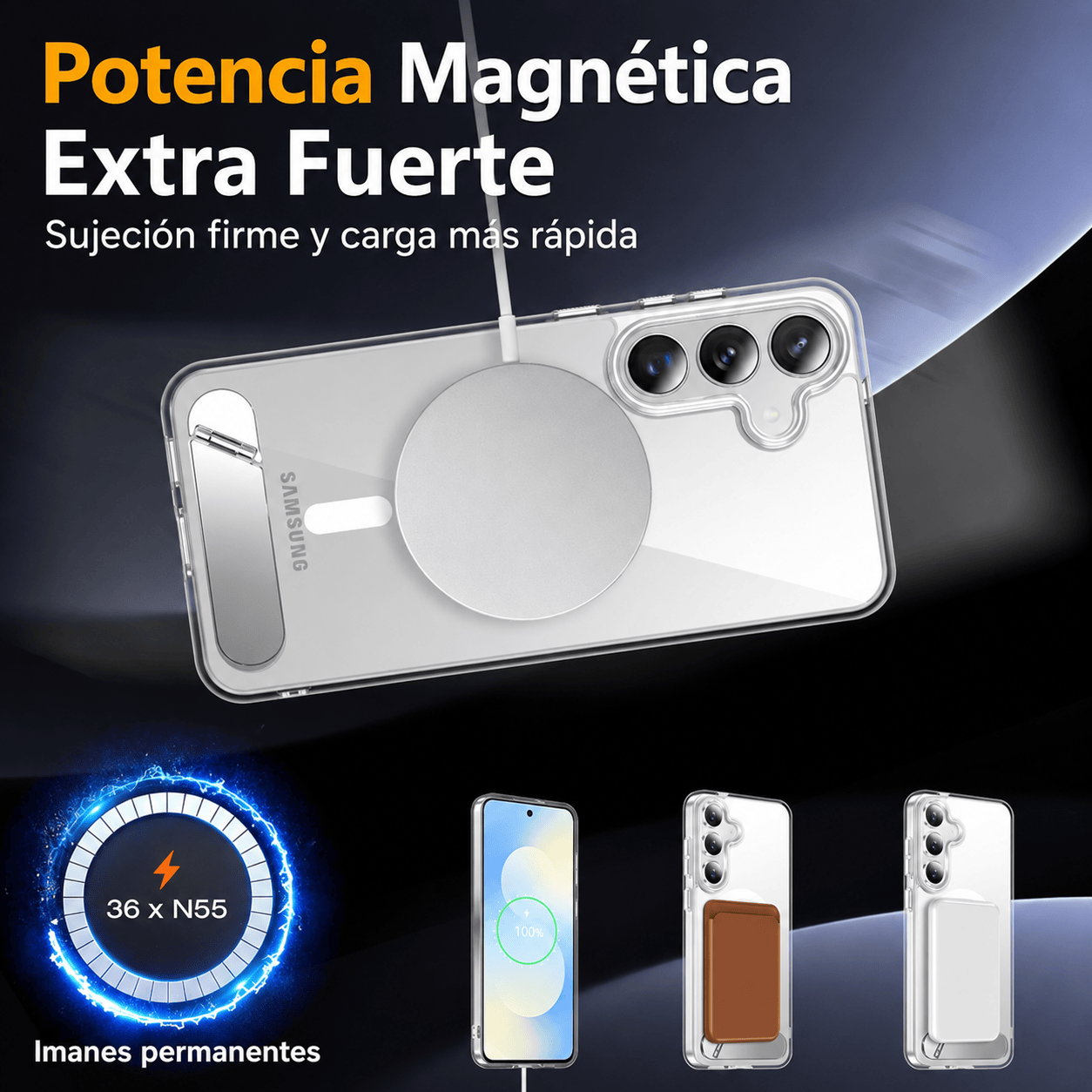 Spidercase Funda Magnética para Samsung Galaxy S25 FE