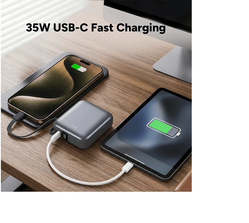 Power bank ZIZO PowerVault con cable USB-C integrado extendido