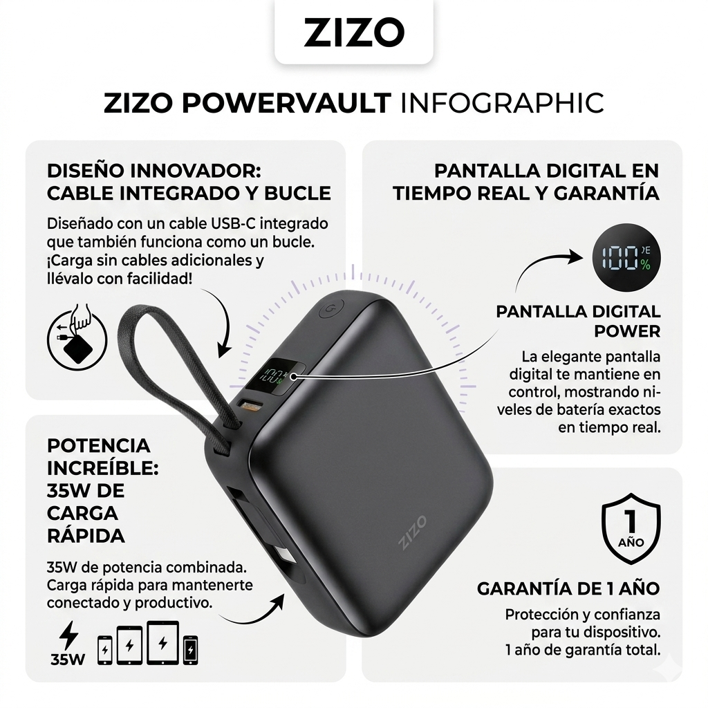 ZIZO POWERVAULT 35W POWERBANK 10,000mAh
