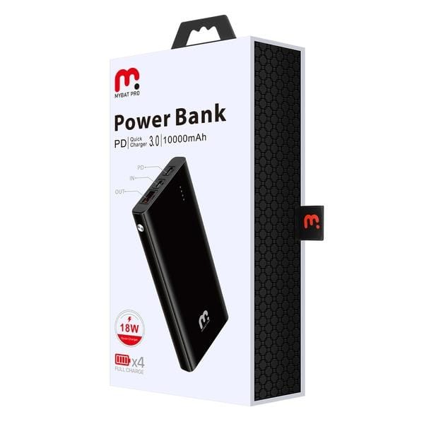 Power bank MyBat Pro 10,000 mAh negro con carga rápida 20W