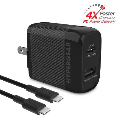 Cubo de carga rapida 25W y cable tipo C Hypergear SpeedBoost