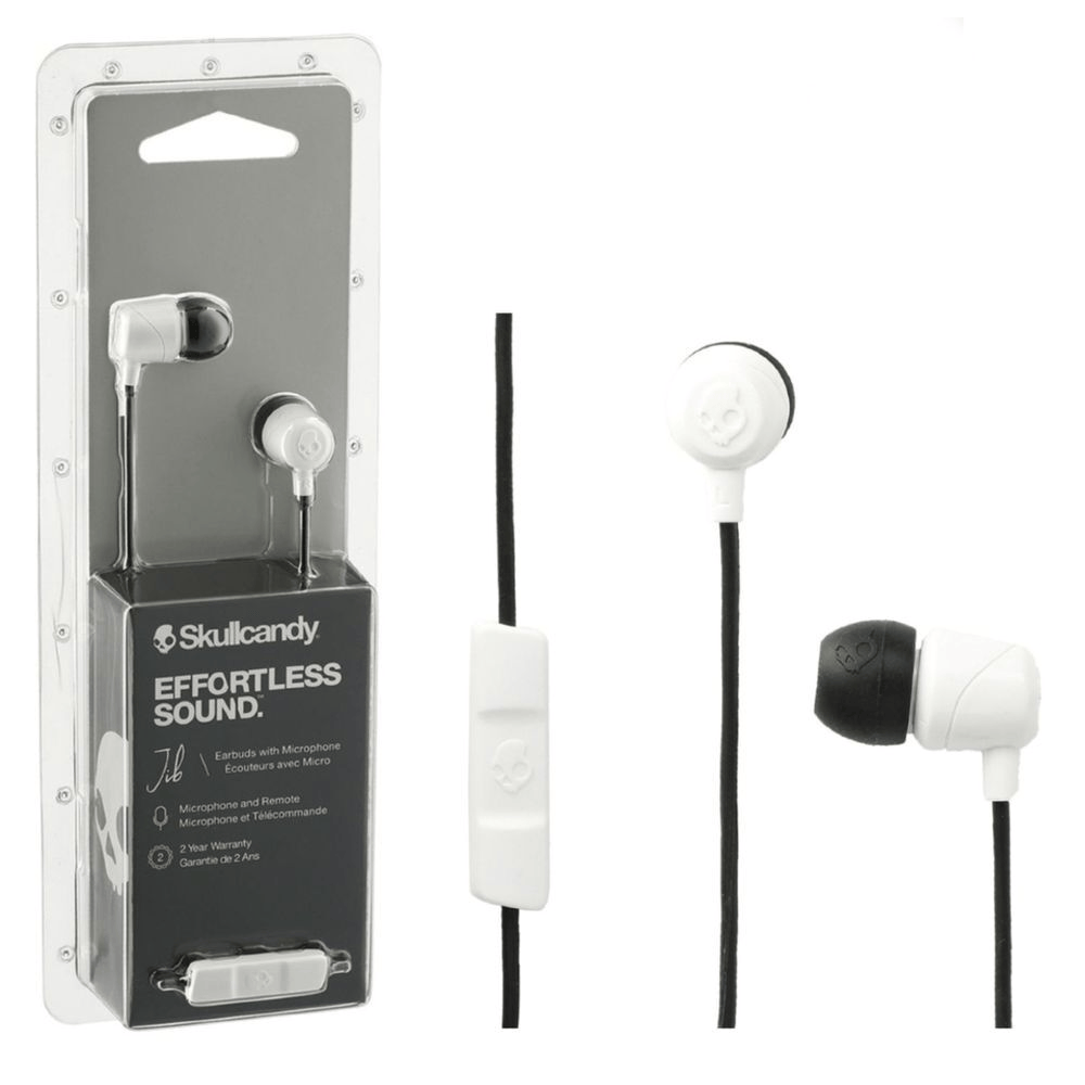 SKULLCANDY JIB AUDIFONO CON MICROFONO BLANCO
