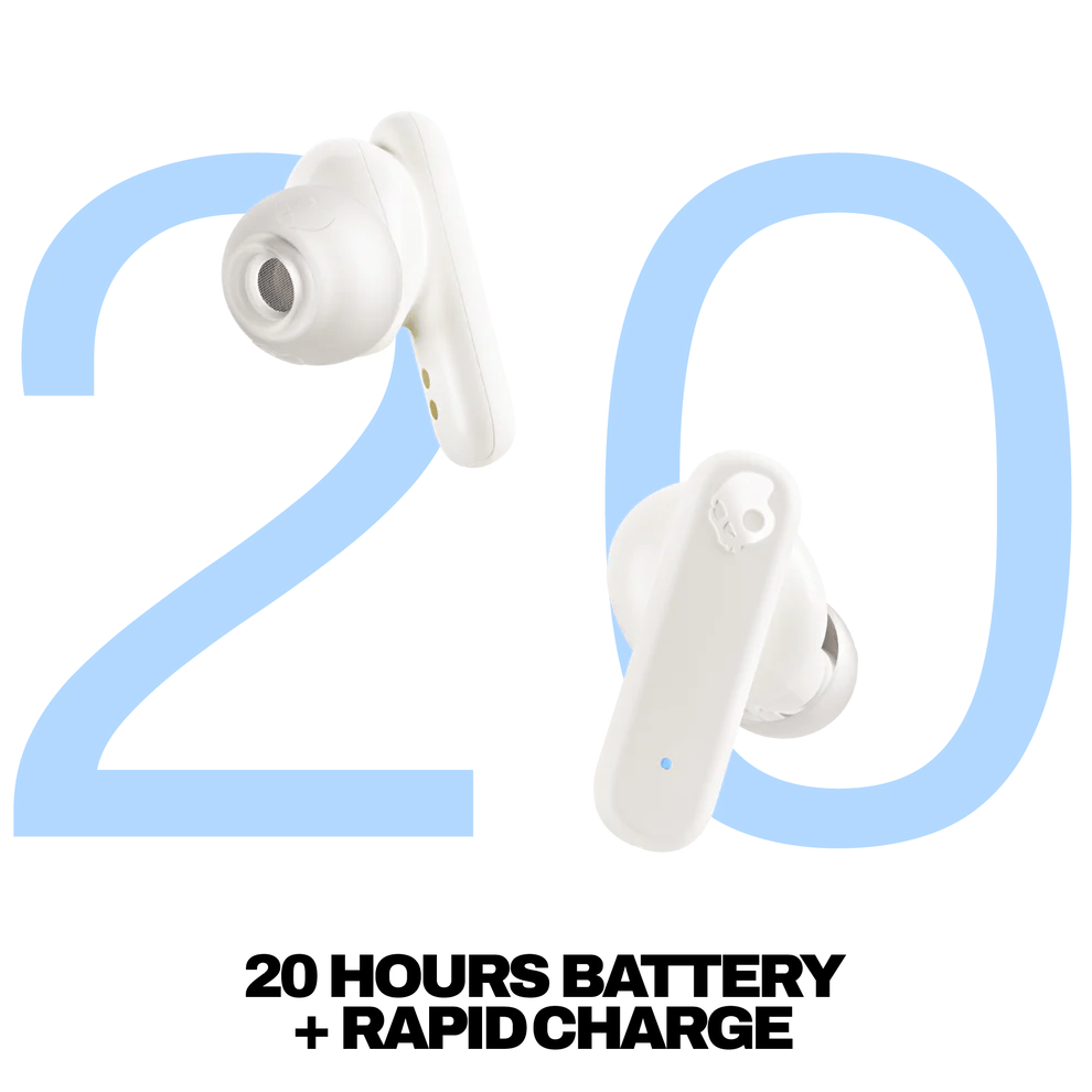SKULLCANDY SMOKIN BUDS TRUE WIRELESS BONE ORANGE GLOW