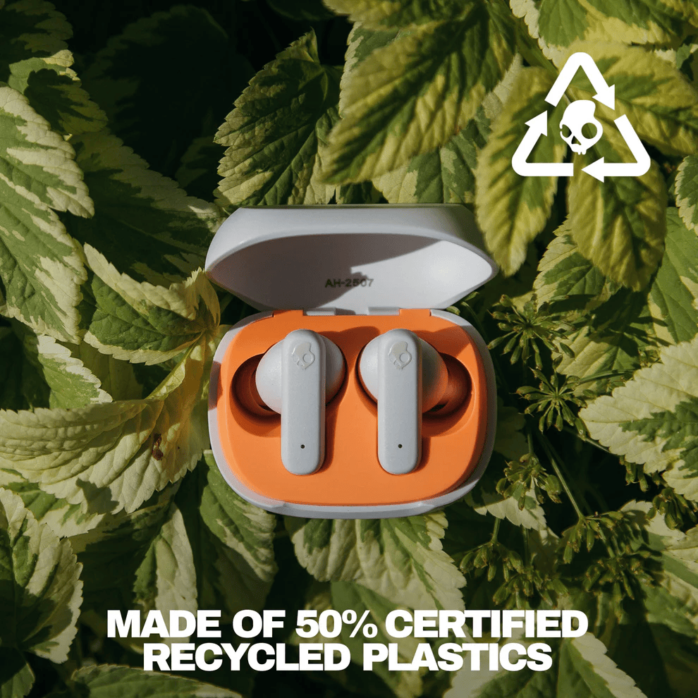 SKULLCANDY SMOKIN BUDS TRUE WIRELESS BONE ORANGE GLOW