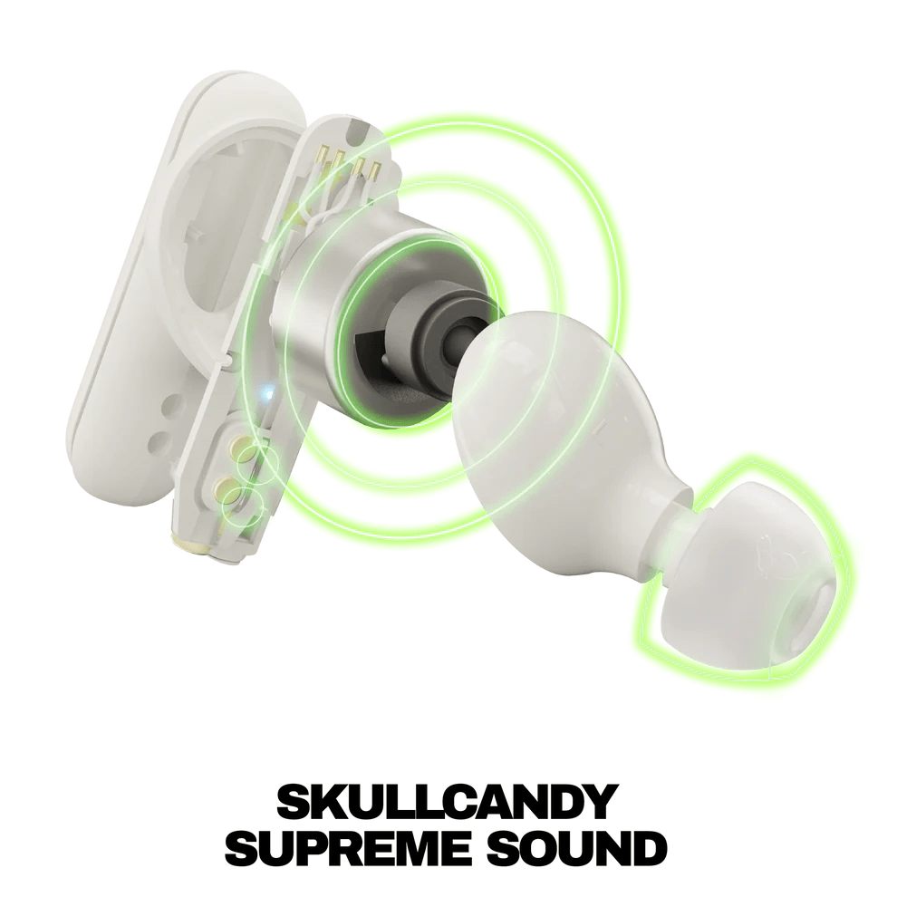 SKULLCANDY SMOKIN BUDS TRUE WIRELESS BONE ORANGE GLOW