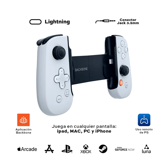 Backbone One 2da Gen PlayStation Edition Lightning blanco – disponible en Ventas Guate