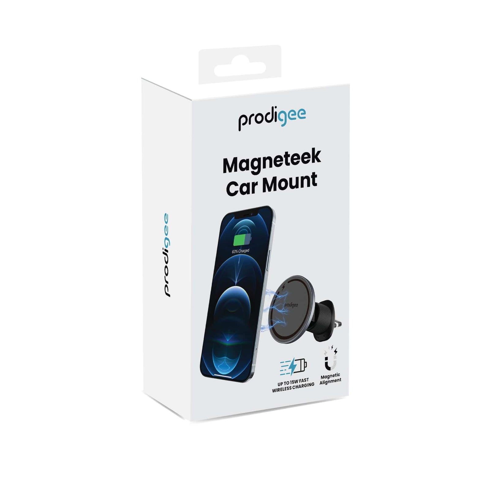 PRODIGEE CAR MOUNT MAGNETEEK BASE DE CARGA INALAMBRICA MAGSAFE PARA CARRO