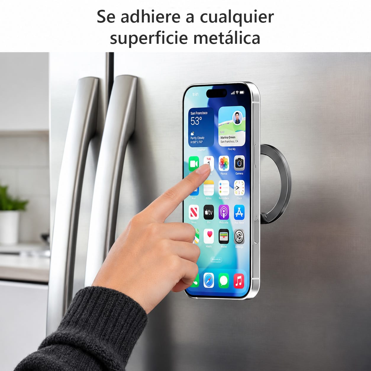 Ring Dual MagSafe Ring holder magnético para gimnasio