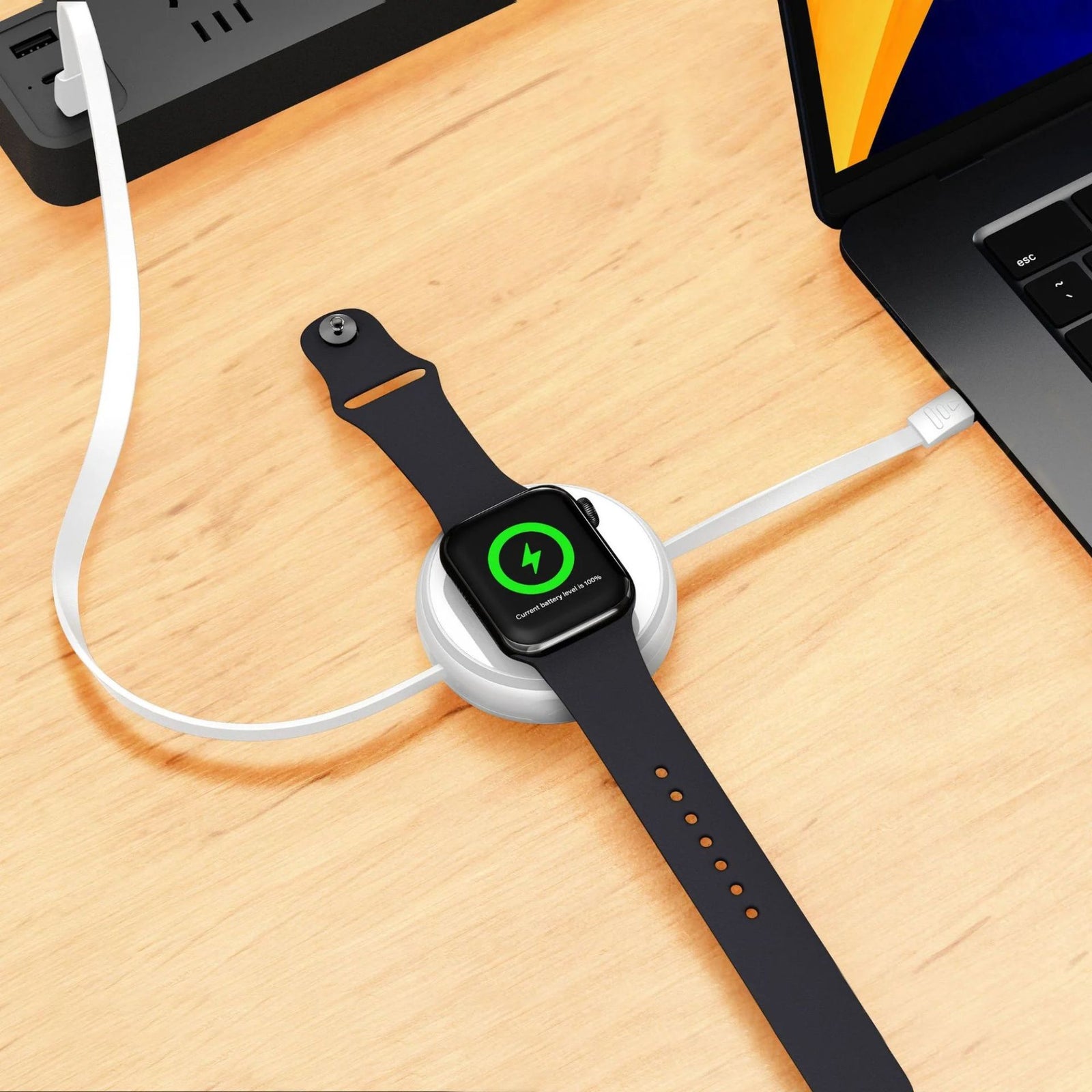 FUNCTION 2 IN 1 RETRACTABLE CABLE USB-C TO USB-C 60W WITH WIRELESS CHARGER WHITE