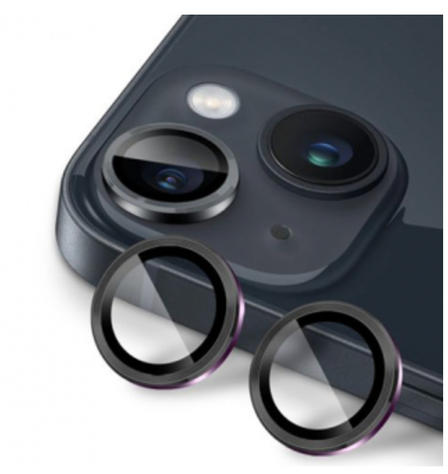 GADGET GUARD VIDRIO PARA CAMARA IPHONE 15/15 PLUS NEGRO