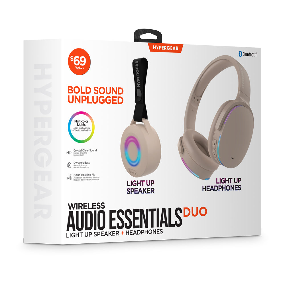 HYPERGEAR AUDIO ESSENTIALS BOCINA + AUDIFONO BEIGE