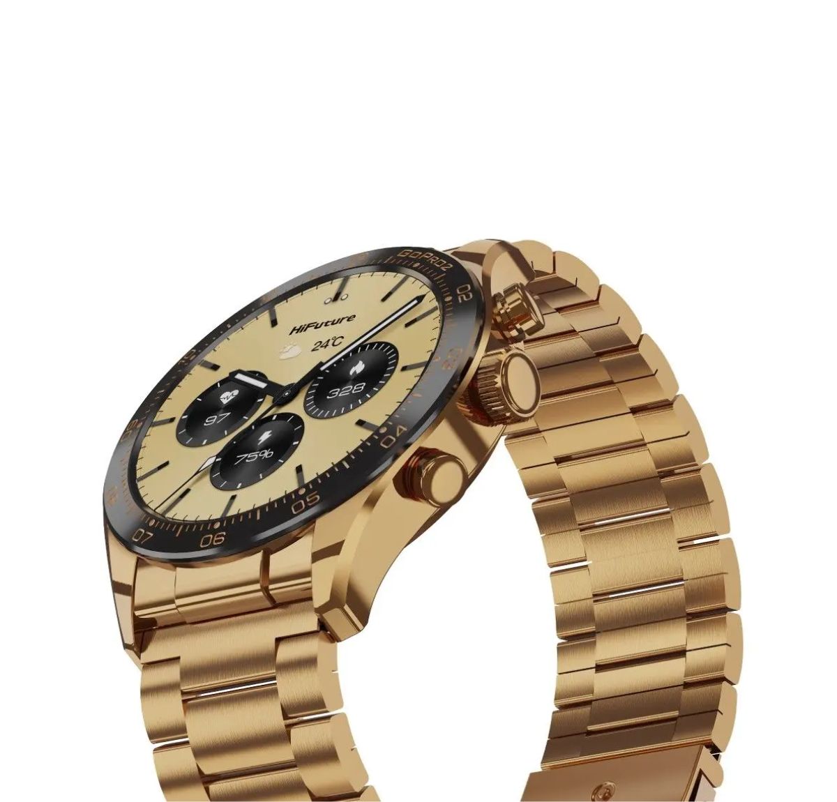 HIFUTURE GO PRO2 STAINLESS STEEL SMARTWATCH GOLD