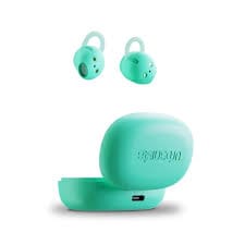 Estuche de carga Urbanista Lisbon verde menta abierto