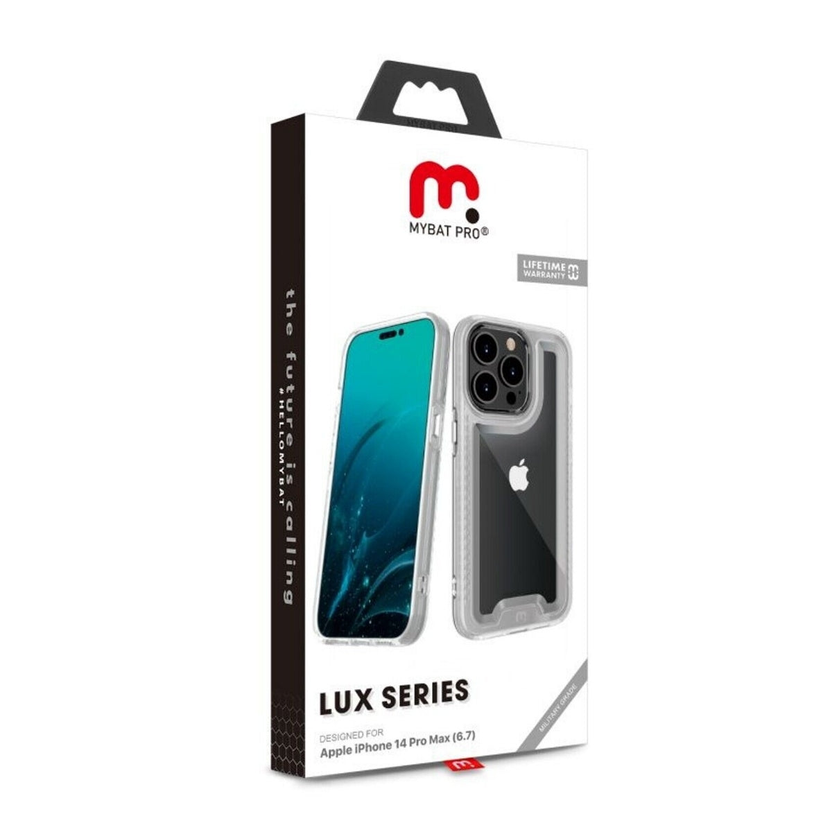 L-MYBAT PRO LUX CON VIDRIO TEMPLADO IPHONE 14 PRO MAX CLEAR