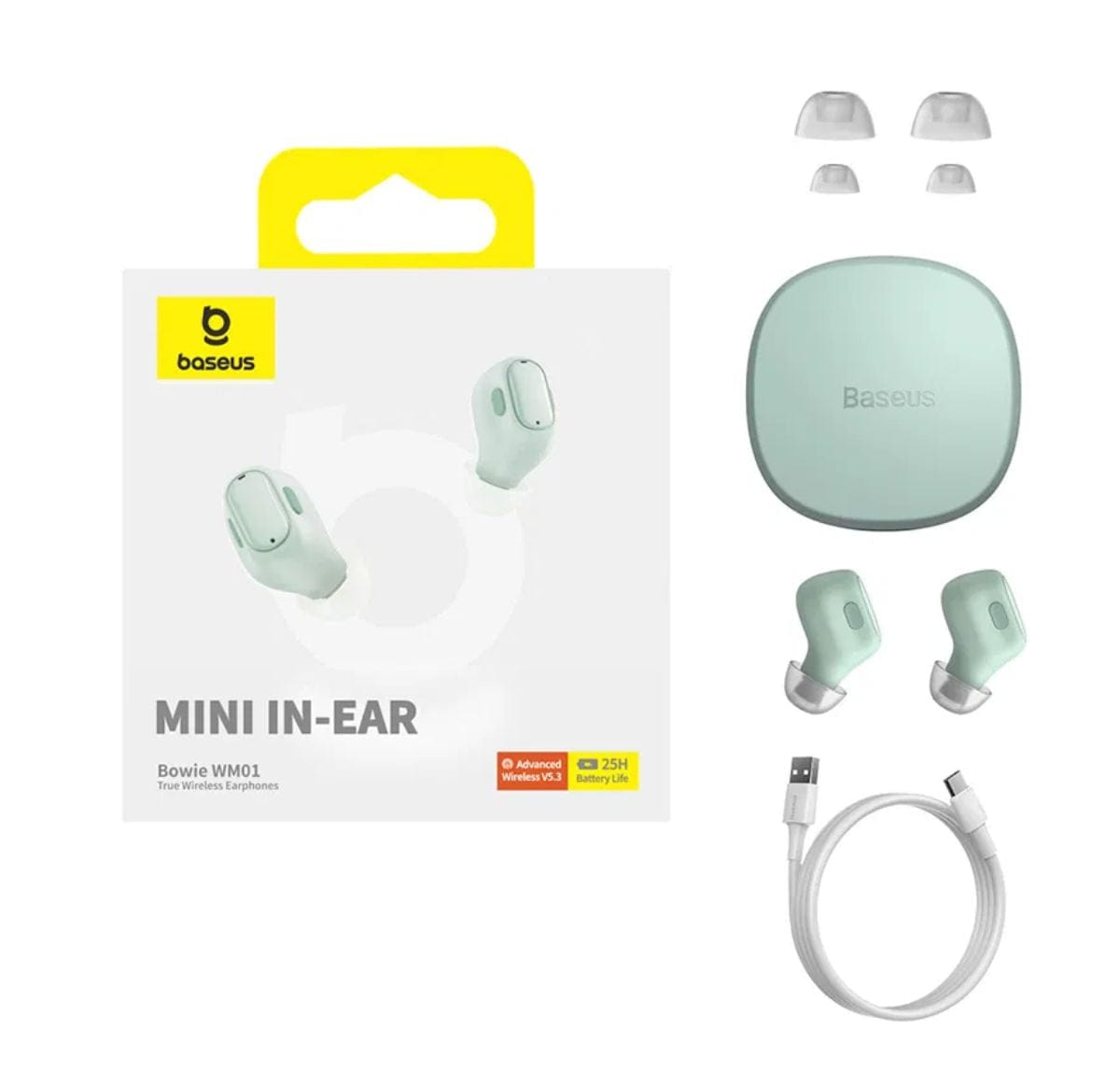 L-BASEUS BOWIE WM01 TRUE WIRELESS VERDE