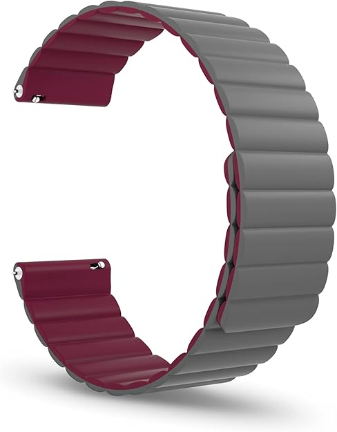PULSERA APPLEWATCH SILICON MAGNETICO GRIS Y ROJO 38/40/41