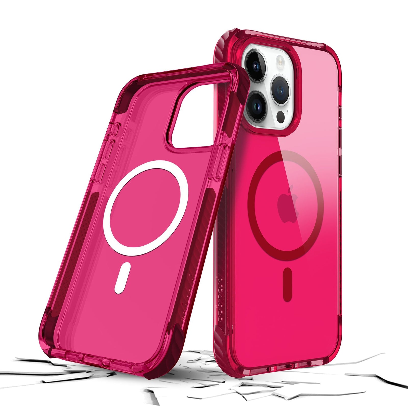 combo - PRODIGEE SAFETEE NEO IPHONE 15 PRO FUSCHSIA - incluye vidrio templado