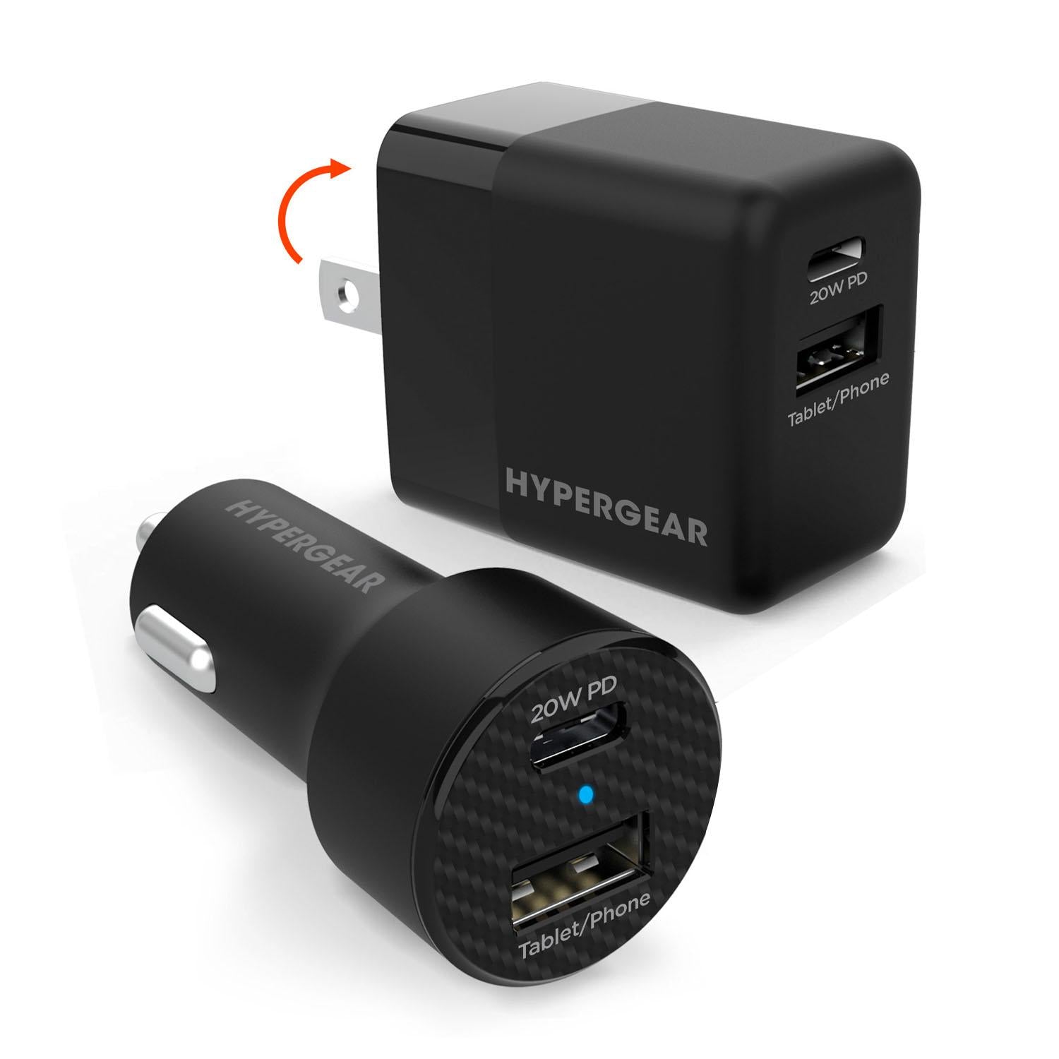 HYPERGEAR KIT DE CARGA TIPO C 25 WATTS FAST CHARGE NEGRO
