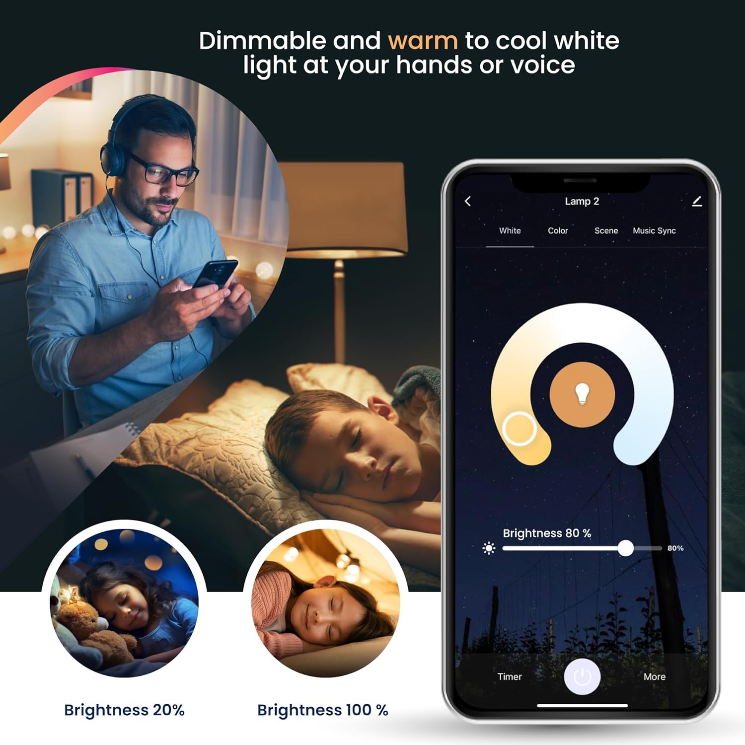 VTA+ BOMBILLO SMART WIFI (Compatible con Alexa)