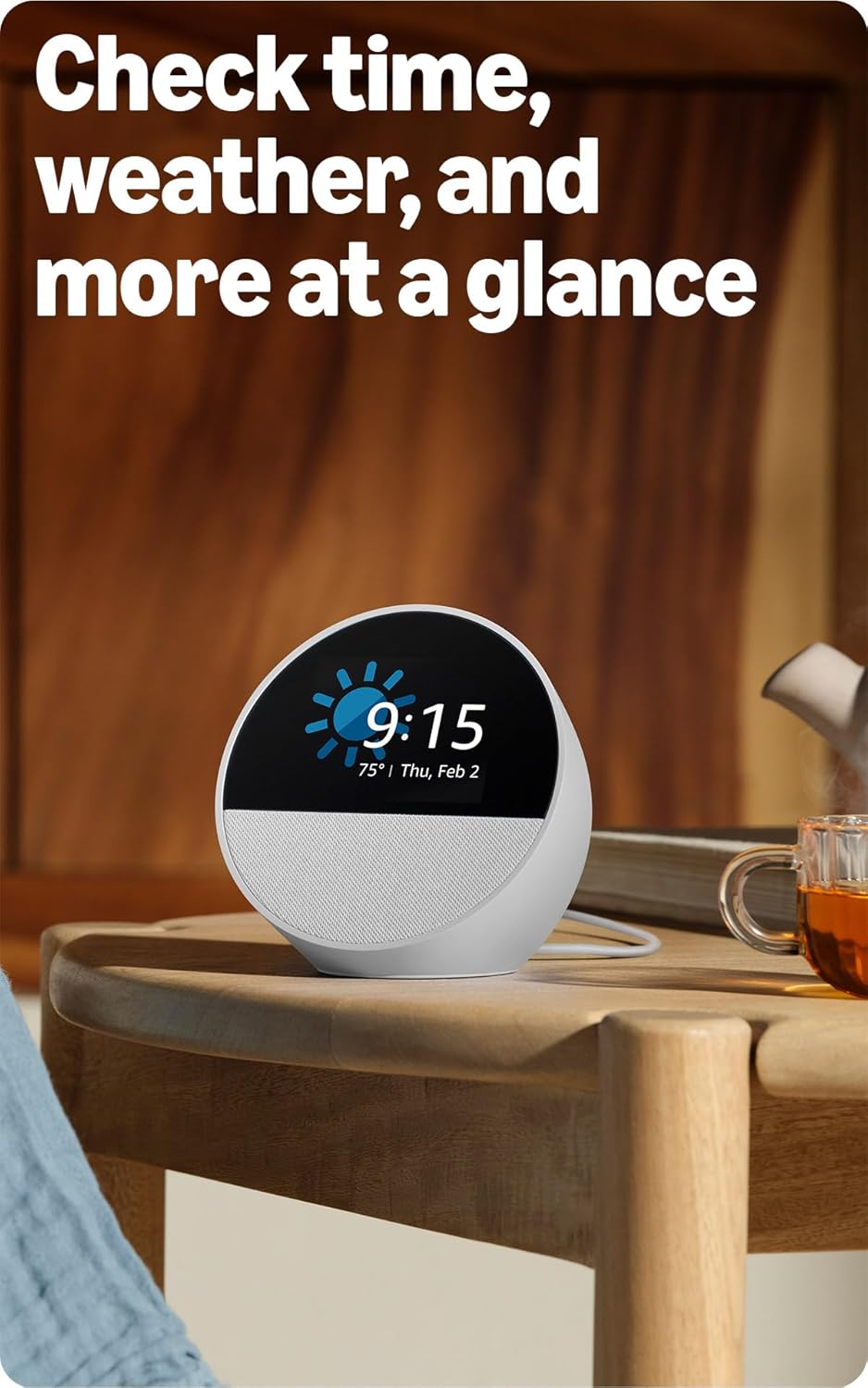 AMAZON ALEXA ECHO SPOT (2024) BLANCO GLACIAR