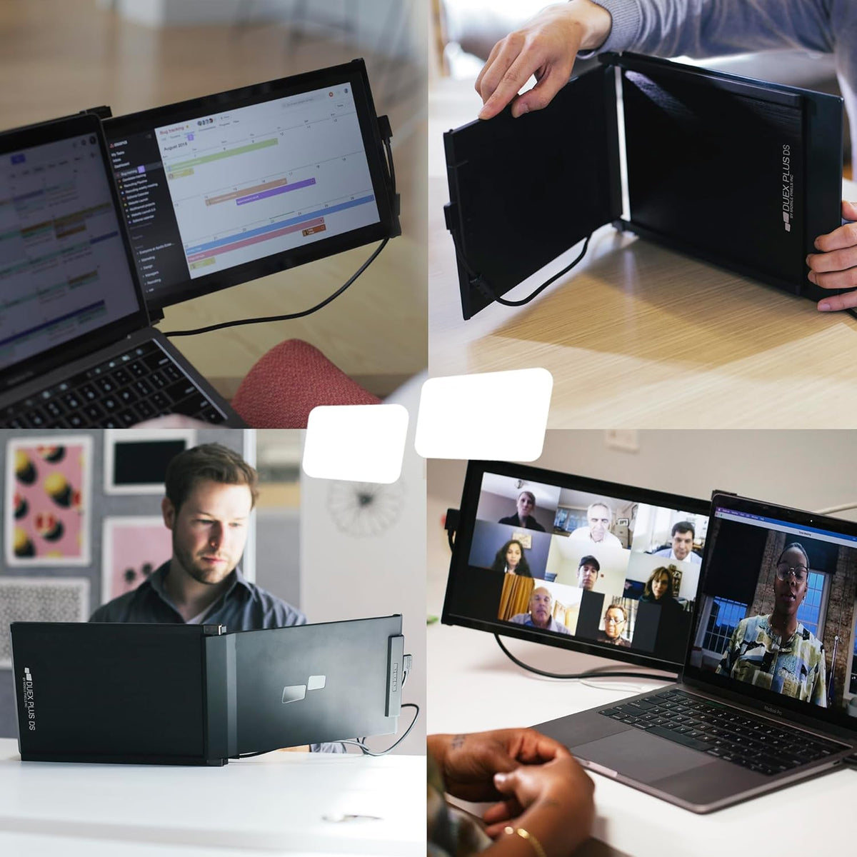 L-Mobile Pixels Duex Plus  Portable Monitor, 13.3" Full HD  1080P IPS Dual Laptop Monitor