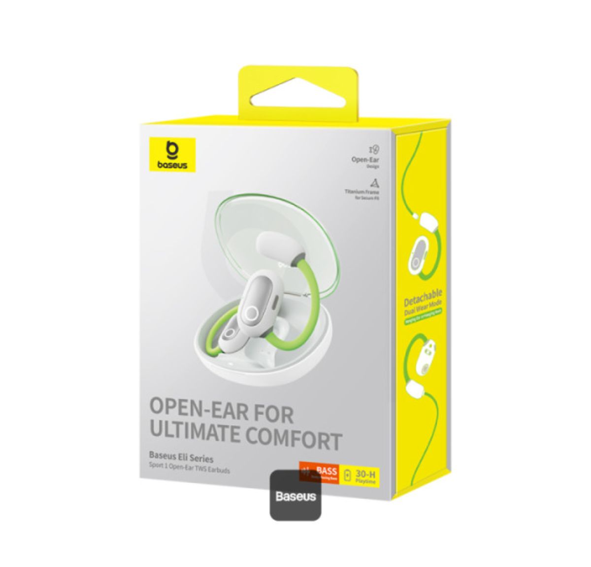 L-BASEUS ELI SPORT OPEN-EAR TWS EARBUDS BLANCO VERDE