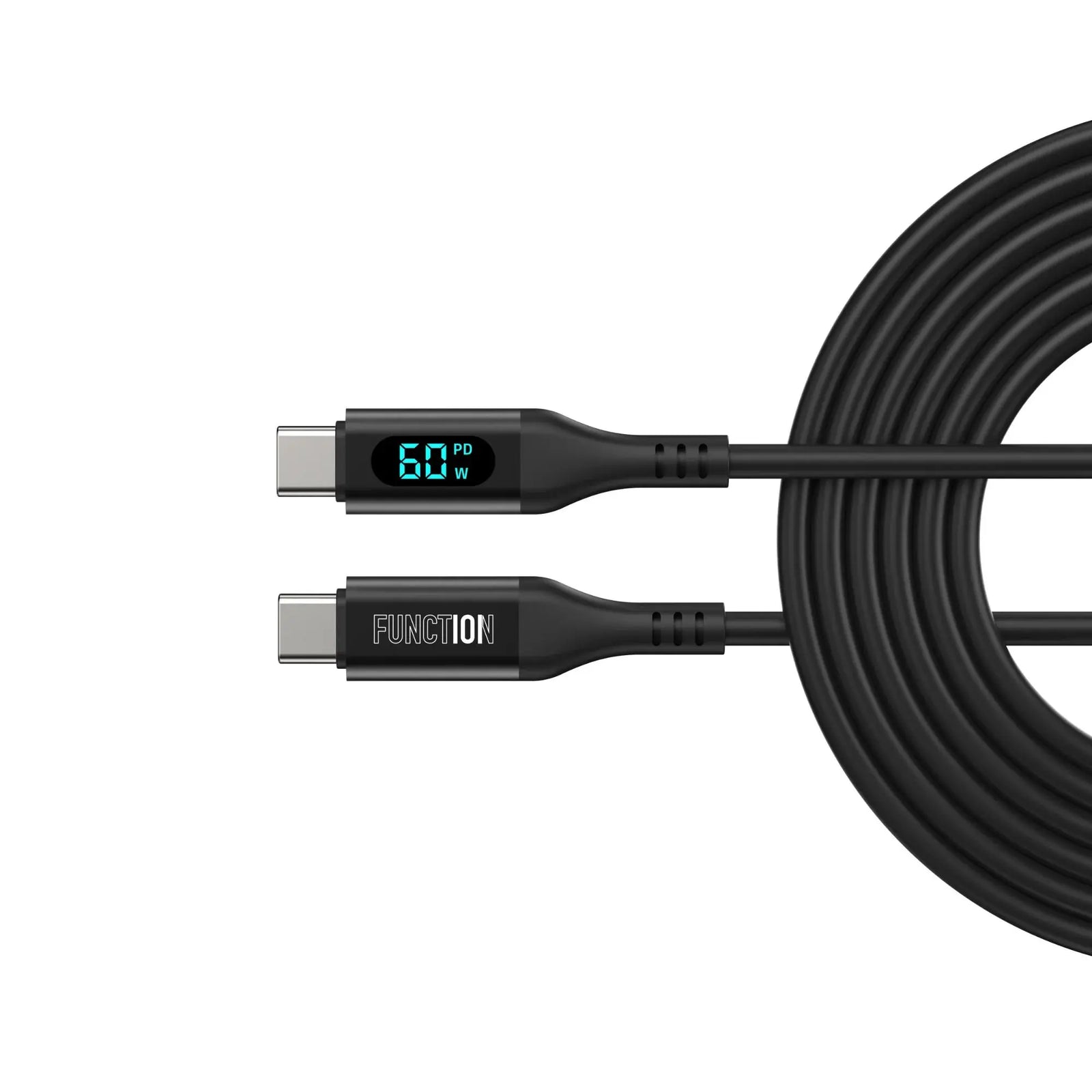 FUNCTION SMART CABLE 100W USB-C TO USB-C DIGITAL DISPLAY 1.5m BLACK